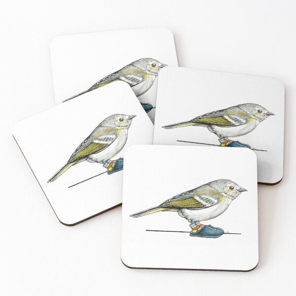Item preview, Hutton's Vireo in clogs designed and sold by JimsBirds.