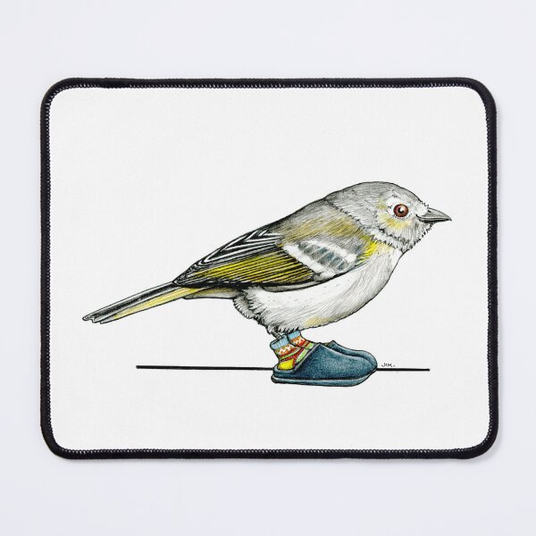 Item preview, Hutton's Vireo in clogs designed and sold by JimsBirds.