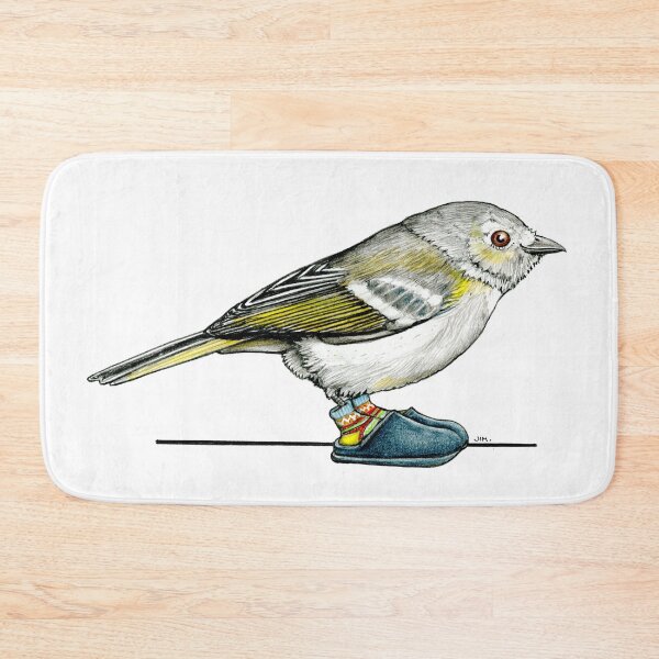 Item preview, Hutton's Vireo in clogs designed and sold by JimsBirds.