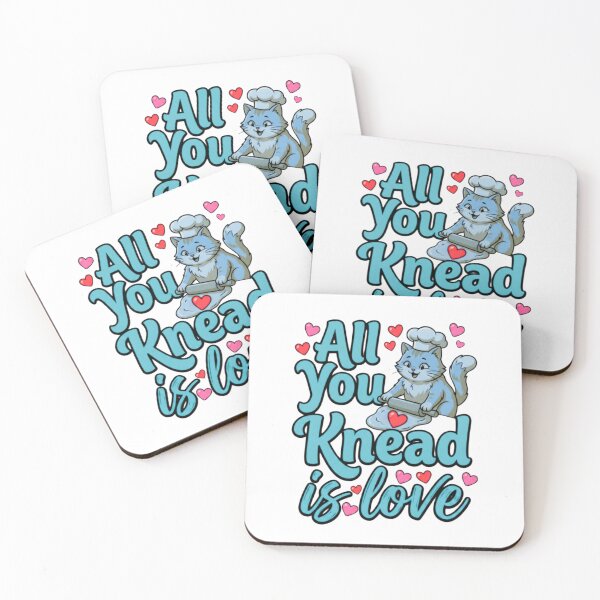 Item preview, cat mom valentine kneading biscuit pun art designed and sold by ArtDesignTp.