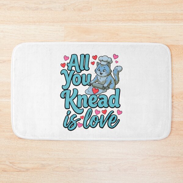 Item preview, cat mom valentine kneading biscuit pun art designed and sold by ArtDesignTp.
