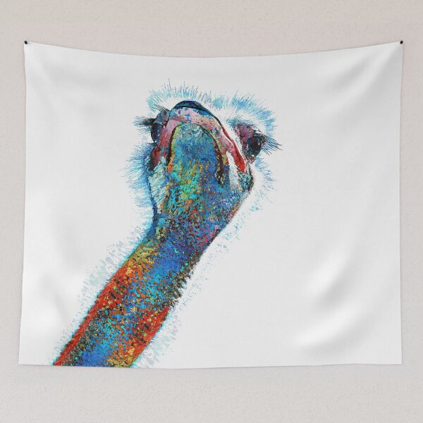 Item preview, Colorful Ostrich Bird Art designed and sold by Sharon Cummings Art.