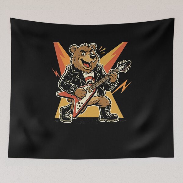 Item preview, Rock and Roll Bear Electric Guitar Player designed and sold by snowry.