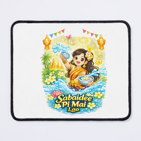 Item preview, Sabaidee Pi Mai – Cute Lao Girl Water Festival Shirt designed and sold by AC Artwear.
