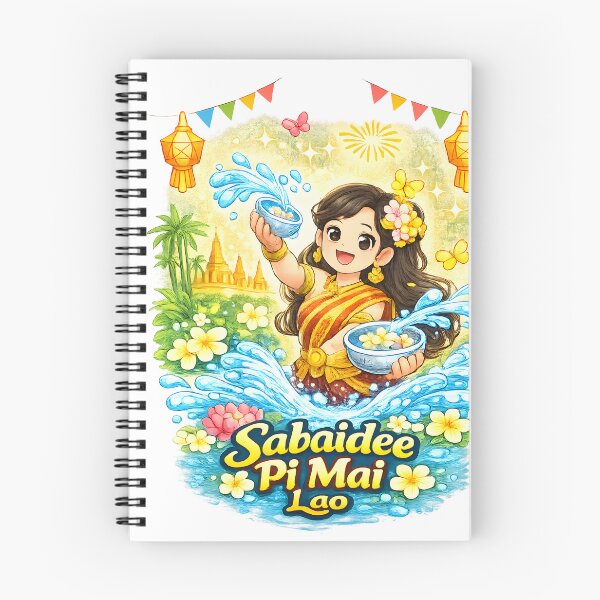 Item preview, Sabaidee Pi Mai – Cute Lao Girl Water Festival Shirt designed and sold by AC Artwear.
