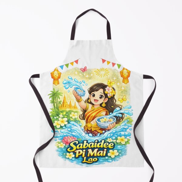 Item preview, Sabaidee Pi Mai – Cute Lao Girl Water Festival Shirt designed and sold by AC Artwear.