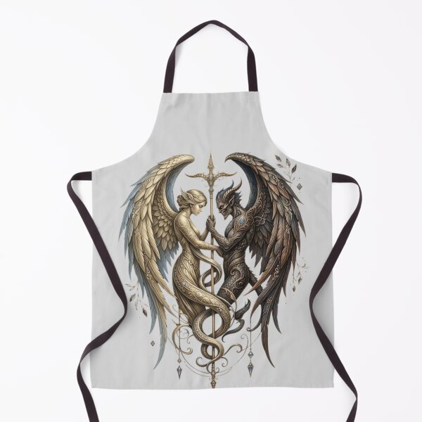 Item preview, Eternal Balance - Angel and Demon Celestial Lovers Illustration designed and sold by Remix Vision.