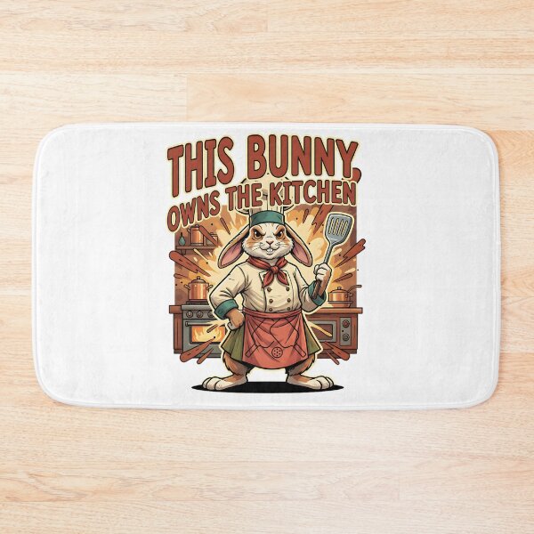Item preview, playful easter bunny pickleball kitchen queen designed and sold by ArtDesignTp.