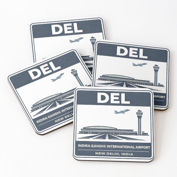 Item preview, DEL Delhi Airport Sticker Magnet India Aviation Design designed and sold by CLOUTKULT.