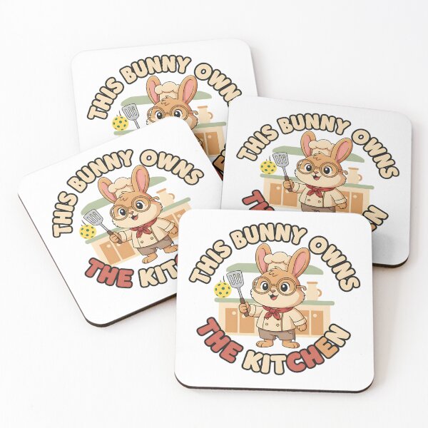 Item preview, pickleball bunny easter chef humor illustration designed and sold by ArtDesignTp.