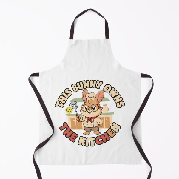Item preview, pickleball bunny easter chef humor illustration designed and sold by ArtDesignTp.