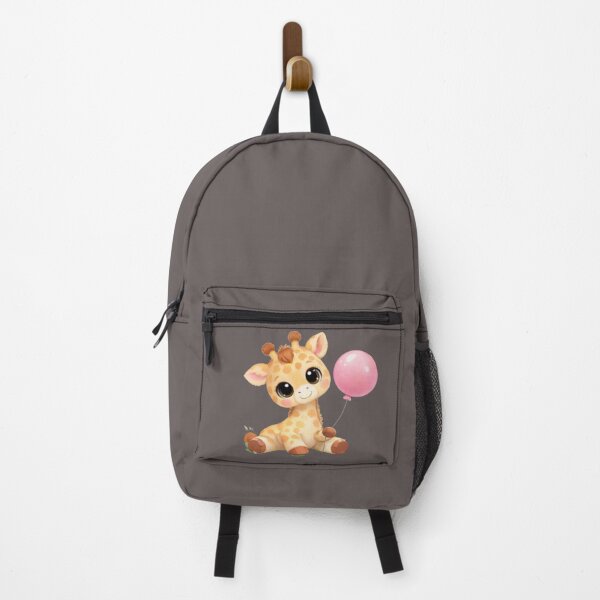 Item preview, Cute Giraffe with Balloon Big Eyes Kawaii Animal Shirt Design - Little Whimsy Friends designed and sold by MixArtStudio77.