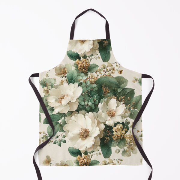 Item preview, Cream & Sage Wild Rose Garden: Airy Vintage Floral Pattern designed and sold by Nine Lives Studio.