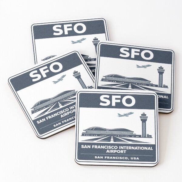 Item preview, SFO San Francisco Airport Sticker Magnet California Aviation Design designed and sold by CLOUTKULT.
