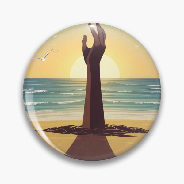 Item preview, Punta del Este Uruguay Travel Poster | Playa y Escultura La Mano designed and sold by ElartedeNoel.