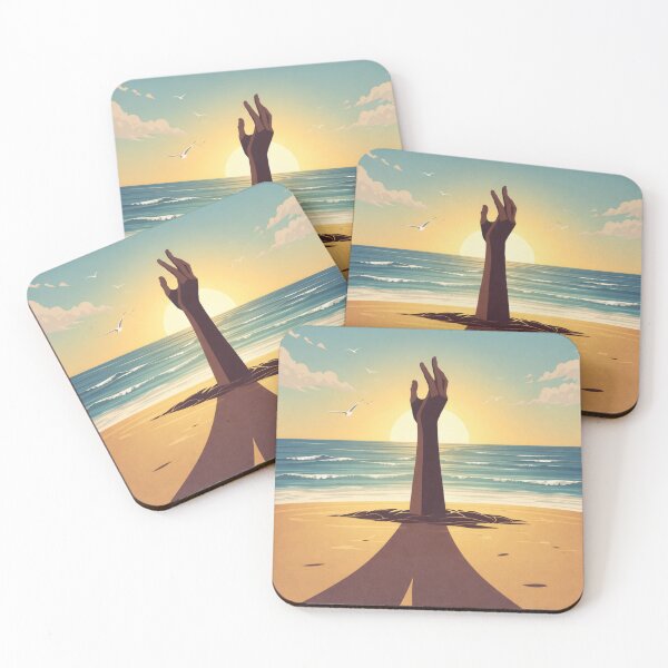 Item preview, Punta del Este Uruguay Travel Poster | Playa y Escultura La Mano designed and sold by ElartedeNoel.