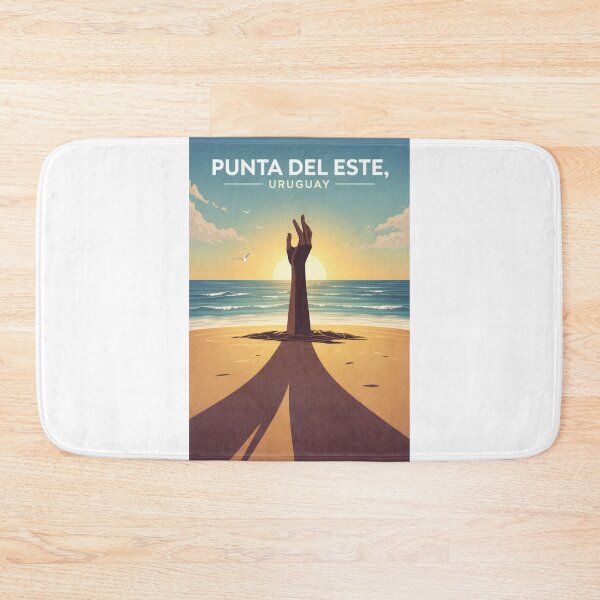 Item preview, Punta del Este Uruguay Travel Poster | Playa y Escultura La Mano designed and sold by ElartedeNoel.