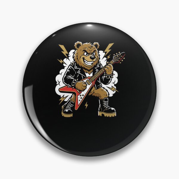 Item preview, Rocker Bear Electric Guitar Shredding Animal designed and sold by snowry.