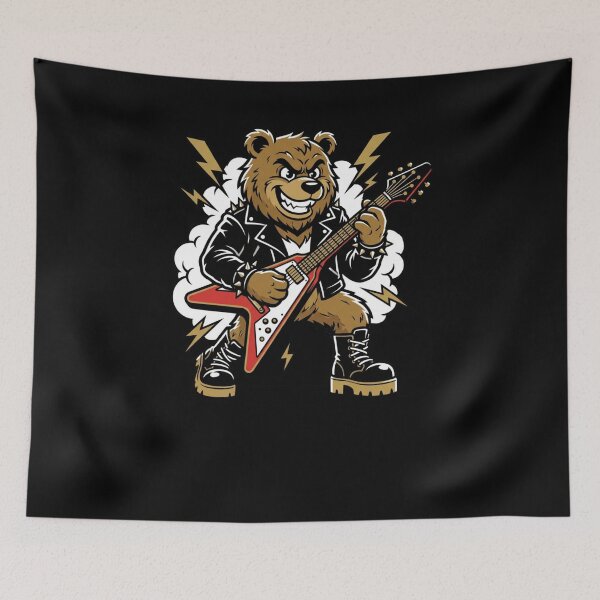 Item preview, Rocker Bear Electric Guitar Shredding Animal designed and sold by snowry.