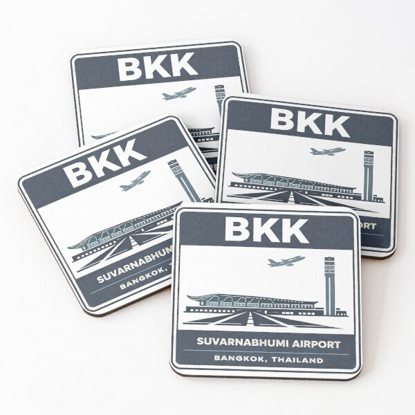 Item preview, BKK Suvarnabhumi Airport Sticker Magnet Thailand Aviation Design designed and sold by CLOUTKULT.