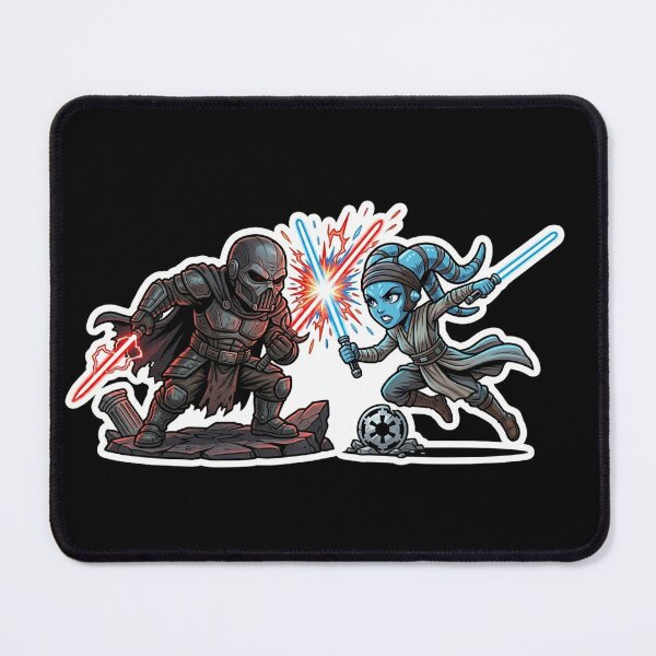 Item preview, Epic Duel Cartoon Caricature Style Inquisitor and Aayla designed and sold by Rex Vox.