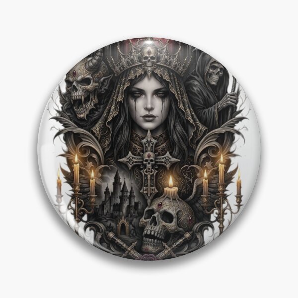 Artikelvorschau, Gotische Königin der Schatten – Majestätische Illustration einer düsteren Fantasy-Kathedrale entworfen und verkauft von Remix Vision.