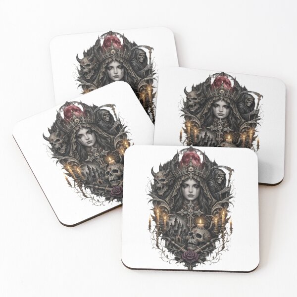 Item preview, Gothic Queen of Shadows - Majestic Dark Fantasy Cathedral Illustration designed and sold by Remix Vision.