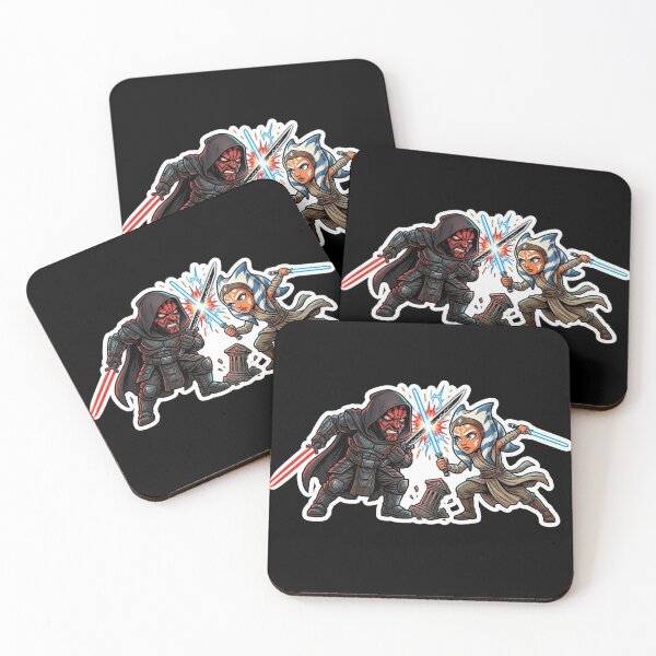 Item preview, Epic Duel Cartoon Caricature Style Maul and Tano designed and sold by Rex Vox.