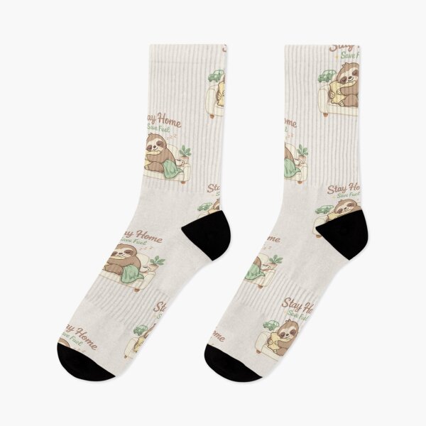 Item preview, Cute Sloth Stay Home Save Fuel | Cozy Lazy Aesthetic Illustration designed and sold by PopCulturePixel.