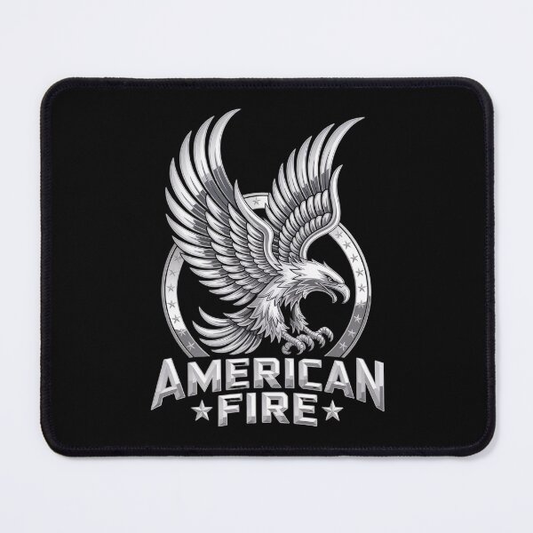 Item preview, American Fire Phoenix Eagle, Chrome Rising Patriotic Emblem designed and sold by OldGloryForge.