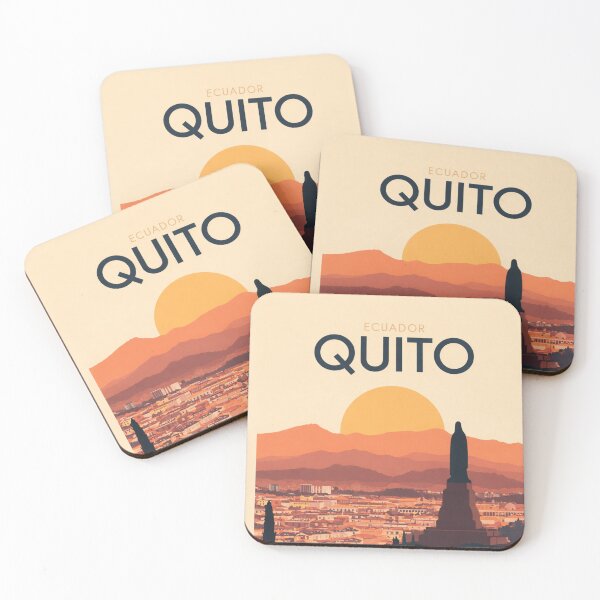 Item preview, Quito Ecuador Travel Poster | Ciudad Mitad del Mundo Arte Minimalista designed and sold by ElartedeNoel.