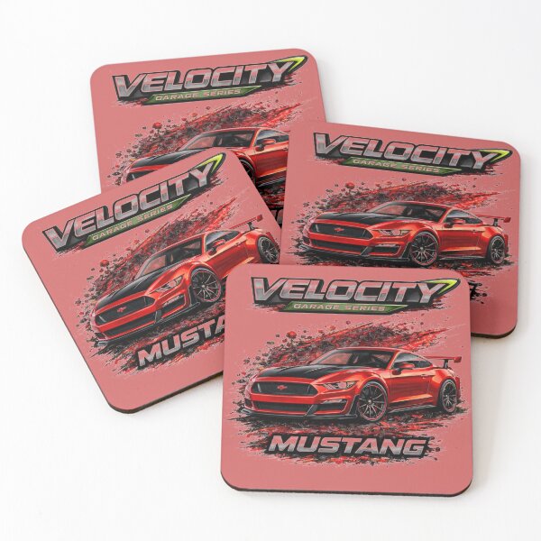 Item preview, Velocity Garage Art – Red Mustang Muscle Car | High Performance Street Racing Design designed and sold by VelocityGarage.
