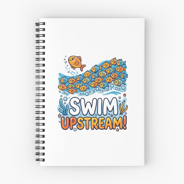 Item preview, Go Your Own Wave Funny Fish School Different Direction designed and sold by DashBliss.
