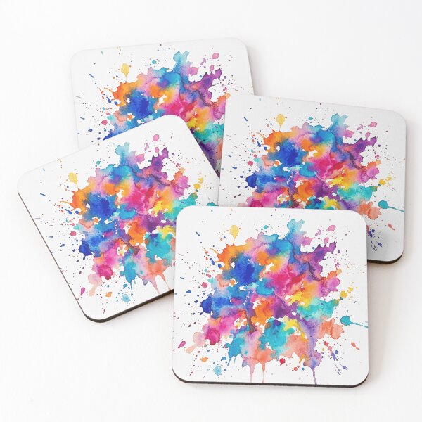 Item preview, Vibrant Watercolor Splashes - Abstract Fluid Art Composition designed and sold by WowDezign.