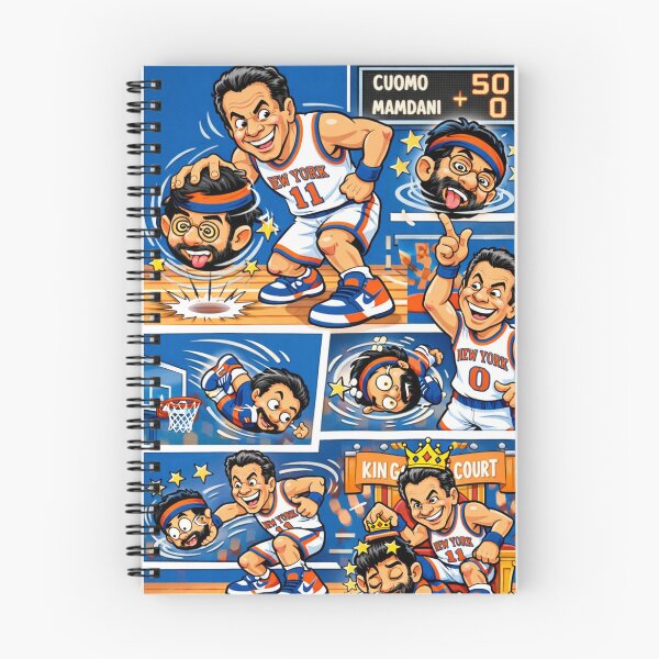 Item preview, Basketball Domination Cartoon Comic Strip, Cuomo vs. Mamdani designed and sold by Uniqueartai.