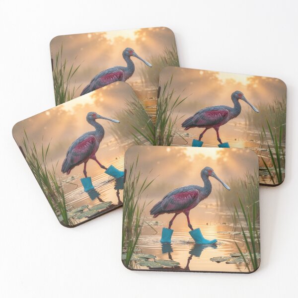 Item preview, Roseate Spoonbill Wins Battle Against Swamp Foot designed and sold by Tridentulus.