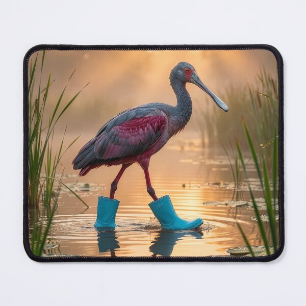 Item preview, Roseate Spoonbill Wins Battle Against Swamp Foot designed and sold by Tridentulus.