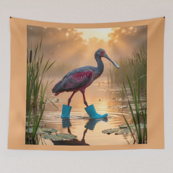 Item preview, Roseate Spoonbill Wins Battle Against Swamp Foot designed and sold by Tridentulus.