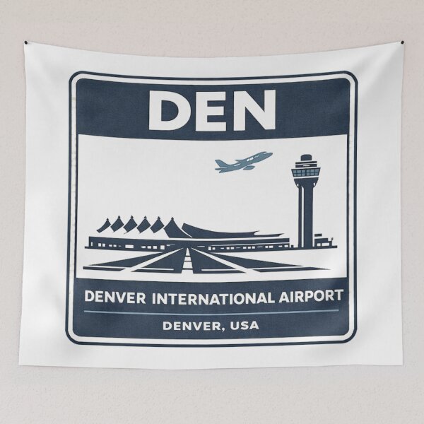 Item preview, DEN Denver International Airport Sticker Magnet Colorado Aviation Design designed and sold by CLOUTKULT.