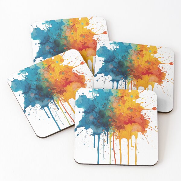 Item preview, Vibrant Watercolor Splashes - Abstract Fluid Art Composition designed and sold by WowDezign.