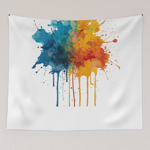Item preview, Vibrant Watercolor Splashes - Abstract Fluid Art Composition designed and sold by WowDezign.