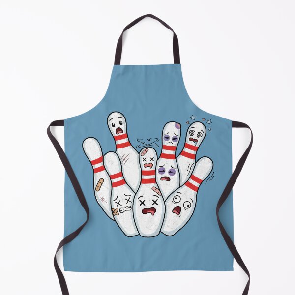 Item preview, Funny Scared Bowling Pins Cartoon Strike Chaos designed and sold by FreshVibe Prints.