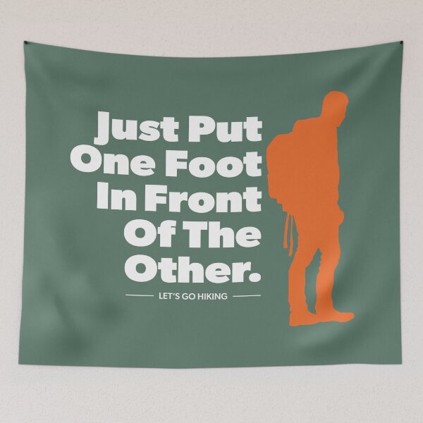 Item preview, Hiking: One Foot in Front of the Other Color Male/Reversed Text designed and sold by G2Creative.