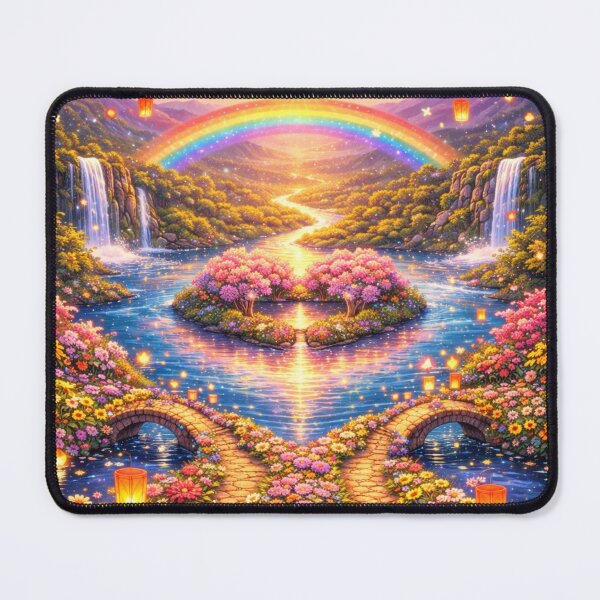 Item preview, Golden Sunset Fantasy Garden – Dreamy Landscape Art designed and sold by Thought Space Studio.