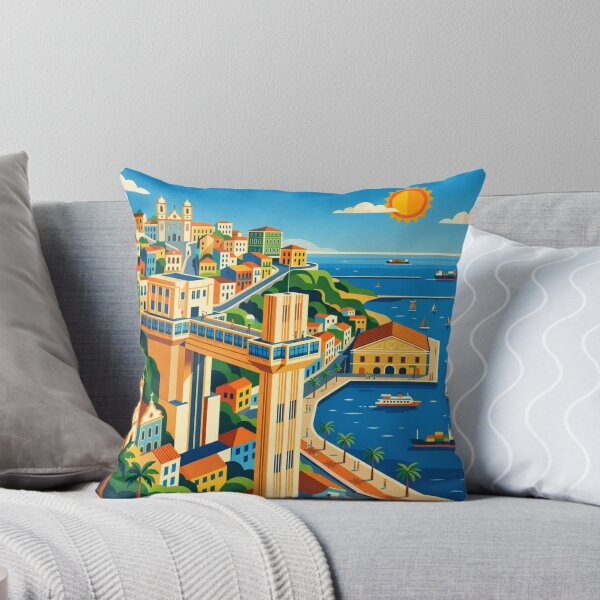 Item preview, Salvador Bahia Brazil Vintage Retro Travel Poster Art designed and sold by ElartedeNoel.