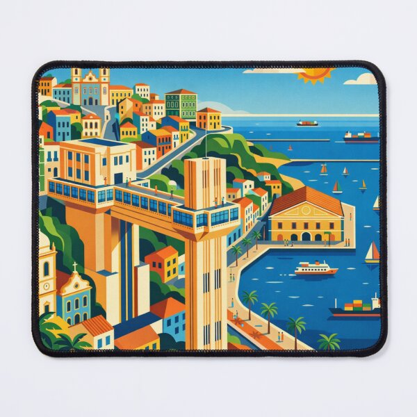 Item preview, Salvador Bahia Brazil Vintage Retro Travel Poster Art designed and sold by ElartedeNoel.