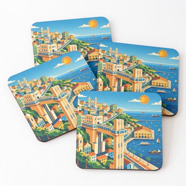 Item preview, Salvador Bahia Brazil Vintage Retro Travel Poster Art designed and sold by ElartedeNoel.