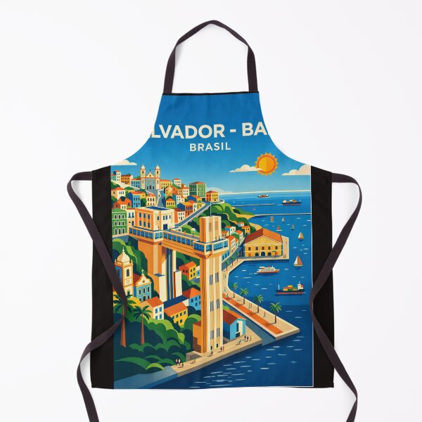 Item preview, Salvador Bahia Brazil Vintage Retro Travel Poster Art designed and sold by ElartedeNoel.