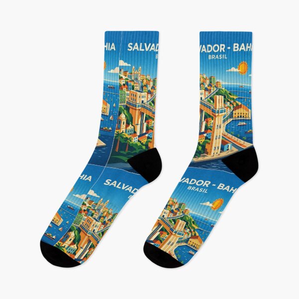 Item preview, Salvador Bahia Brazil Vintage Retro Travel Poster Art designed and sold by ElartedeNoel.
