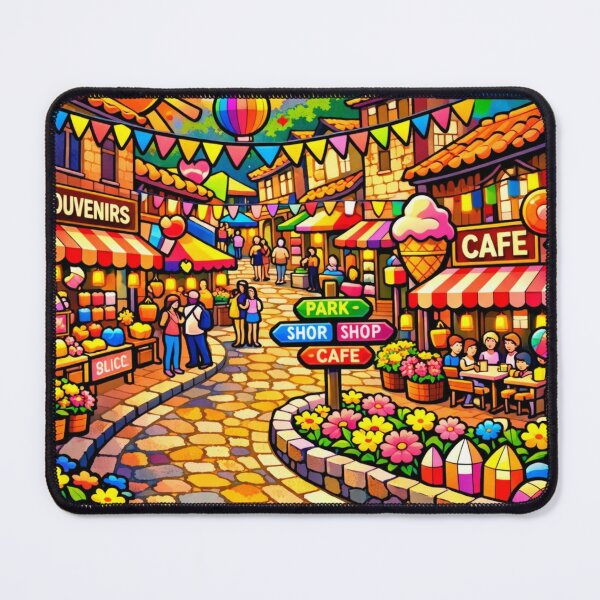 Item preview, Colorful Market Street – Sunny Fantasy Town designed and sold by Thought Space Studio.